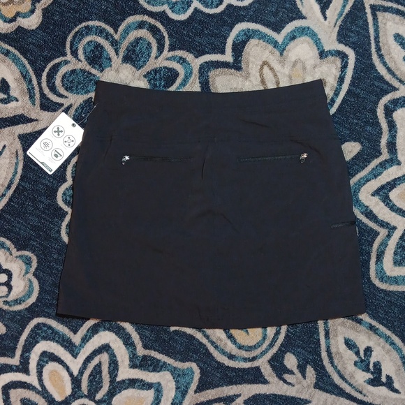 New L.L. bean comfort trail skirt black athletic workout skort sz 8 - Picture 11 of 12